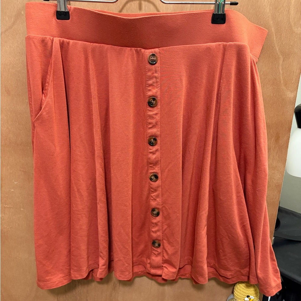 Torrid Burnt Orange Soft Skirt, size 1